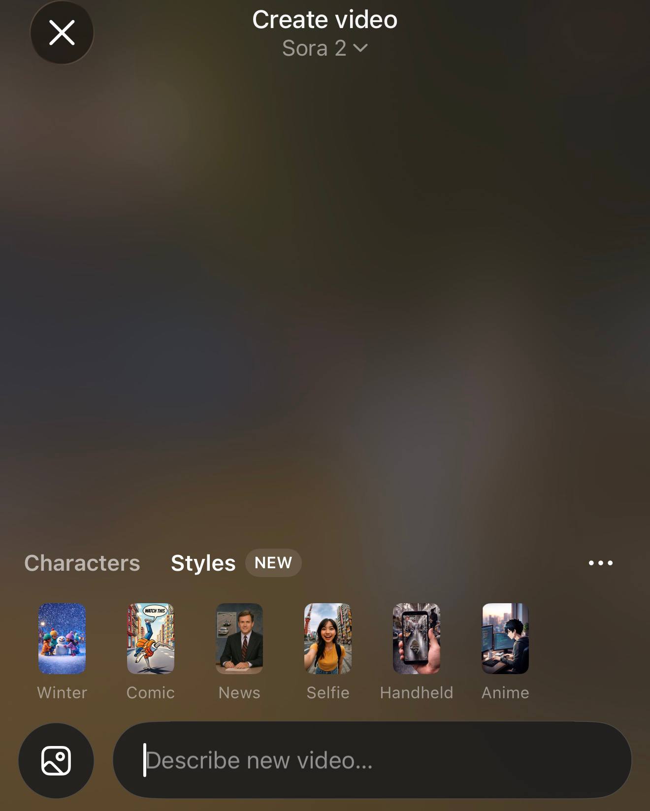 Предустановленные стили в Sora 2